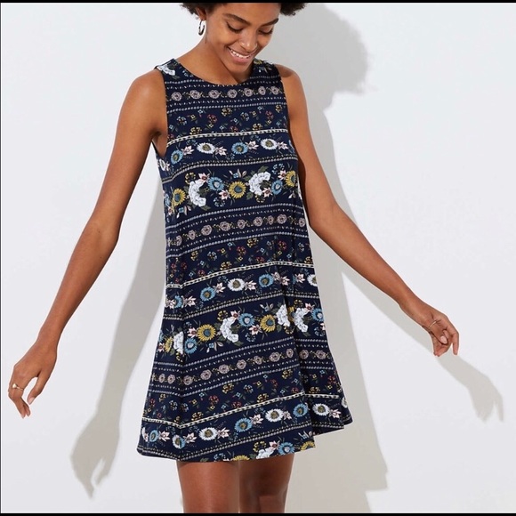 *NWT* LOFT Floral Swing Dress, MP - Picture 2 of 8